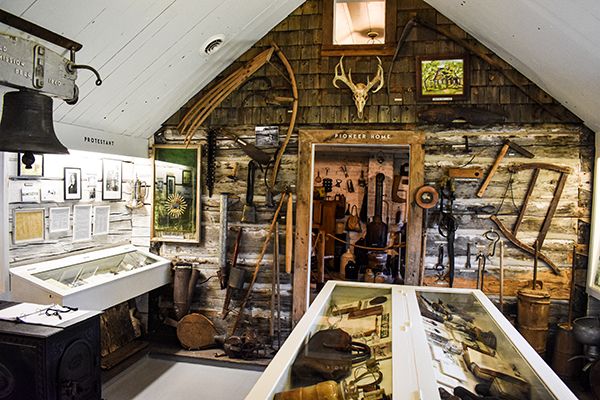 Inside of the Pioneer Barn where Swedish immigrants lived